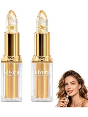 2-Pack Hydrating Color-Changing Lipstick for Mature Lips - Long-Lasting Moisture